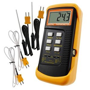 Digital K Type Thermocouple Thermometer with 4 Probes