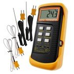 Digital K Type Thermocouple Thermometer with 4 Probes