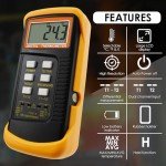 Digital K Type Thermocouple Thermometer with 4 Probes