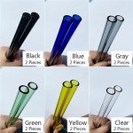 12 Pack of 8-Inch Colorful Borosilicate Glass Tubes