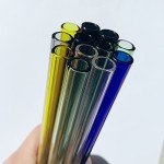 12 Pack of 8-Inch Colorful Borosilicate Glass Tubes