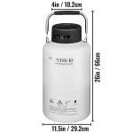 BestEquip 10L Aluminum Alloy Liquid Nitrogen Tank