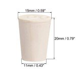 White Tapered Rubber Stopper for Lab Tubes - 10 Pcs
