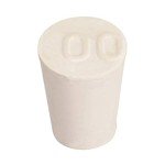 White Tapered Rubber Stopper for Lab Tubes - 10 Pcs