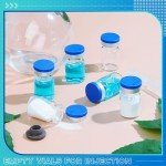30 Pack Clear Glass Vials with Caps and Stoppers
