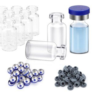 100 Pack 2ml Clear Glass Vials for Labs