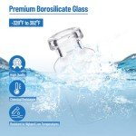 100 Pack 2ml Clear Glass Vials for Labs