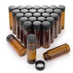 28Pcs Amber Glass Vials with Lids - 30ml