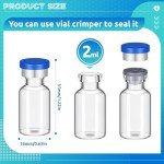 30 Pack Clear Glass Vials with Flip Caps