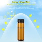 28Pcs Amber Glass Vials with Lids - 30ml