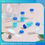 30 Pack Clear Glass Vials with Flip Caps