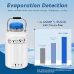 3L Aluminum Liquid Nitrogen Cryogenic Container with Canisters
