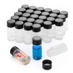 30 Pack 5ml Glass Vials with Lids for Lab