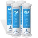 4-Pack Activated Carbon Block Water Filter 10