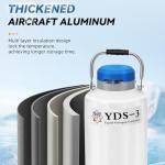 3L Aluminum Liquid Nitrogen Cryogenic Container with Canisters
