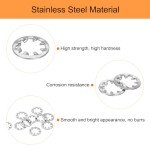 100 Pcs 1/4-Inch Stainless Steel Internal Tooth Washers