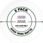 6 Pack Matte White Goof Trim Ring for 8" Lights