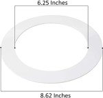 6 Pack Matte White Goof Trim Ring for 8" Lights