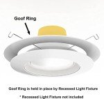 6 Pack Matte White Goof Trim Ring for 8" Lights