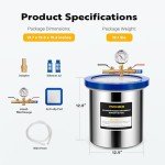 VIVOHOME 5 Gallon Vacuum Chamber for Degassing