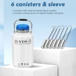 3L Aluminum Liquid Nitrogen Cryogenic Container with Canisters