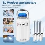 3L Aluminum Liquid Nitrogen Cryogenic Container with Canisters