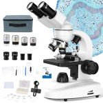 MAXLAPTER Binocular Microscope with 40X-1000X Magnification