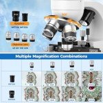 MAXLAPTER Binocular Microscope with 40X-1000X Magnification