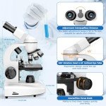 MAXLAPTER Binocular Microscope with 40X-1000X Magnification