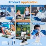 MAXLAPTER Binocular Microscope with 40X-1000X Magnification