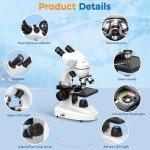 MAXLAPTER Binocular Microscope with 40X-1000X Magnification