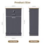 Tilt-Out Recycling Trash Bin with Drawer and Cutting Board