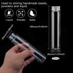 Clear Plastic Test Tubes with Caps – 40 Pack