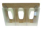 Triple Glove Box Dispenser - Wall Mount, Transparent