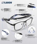LANON Adjustable Anti-Fog Safety Glasses with UV Protection