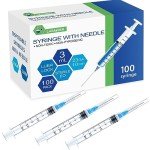 100 Pack 3ml Luer Lock Syringes with Needles