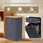 Tilt-Out Recycling Trash Bin with Drawer and Cutting Board