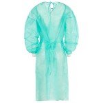 Green Disposable Isolation Gowns – Fluid Resistant, Latex-Free