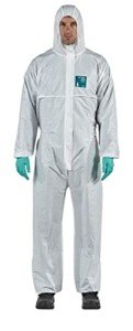Hooded Hazmat Suit Coverall - X-Large Size