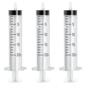 10 Pack of 20ml Plastic Syringes, No Needle
