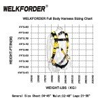 WELKFORDER 3D-Ring Fall Protection Safety Harness