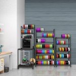 Mobile 3D Printer Stand with Filament Storage Rack