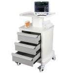 Ultrasound Cart with Drawers and Quiet Wheels