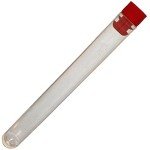 16x125mm Plastic Test Tubes with Caps & Rack