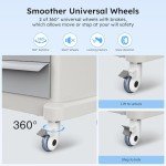 Ultrasound Cart with Drawers and Quiet Wheels