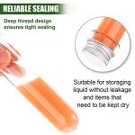 80 Plastic Test Tubes with Caps - 45ml Clear
