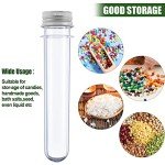 80 Plastic Test Tubes with Caps - 45ml Clear