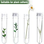 80 Plastic Test Tubes with Caps - 45ml Clear