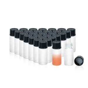 20PCS 10ML Clear Glass Sample Vials with Caps