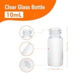 20PCS 10ML Clear Glass Sample Vials with Caps